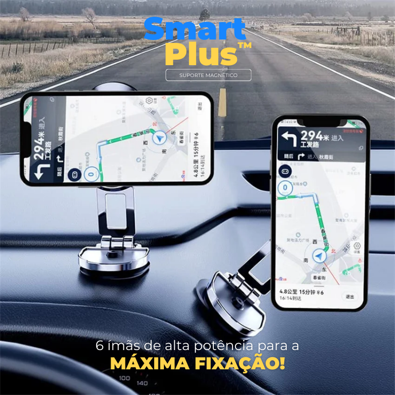 Suporte Magnético para Celular Automotivo - SmartPlus™