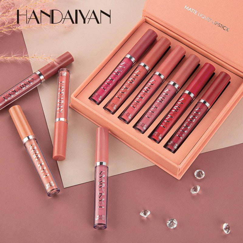 Batom Glamour Handaiyan™ - Kit Completo com 6 unidades